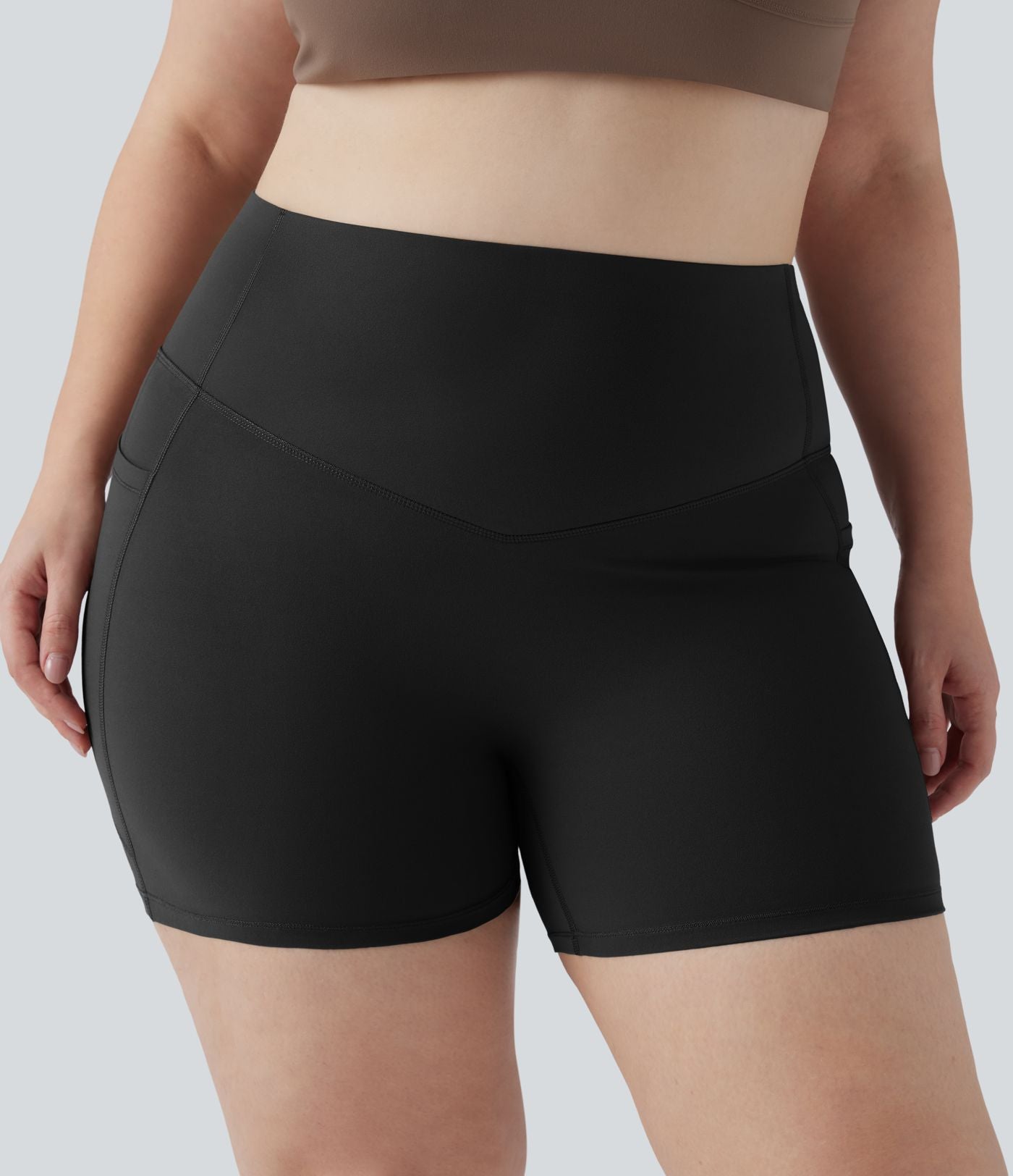 Short cycliste grande taille Halara UltraSculpt™ 12,5 cm taille haute effet push-up gainant sculptant avec poches
