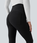 Patitoff™ 2.0 Pantalon casual évasé taille haute gainant anti-poils d'animaux avec poches