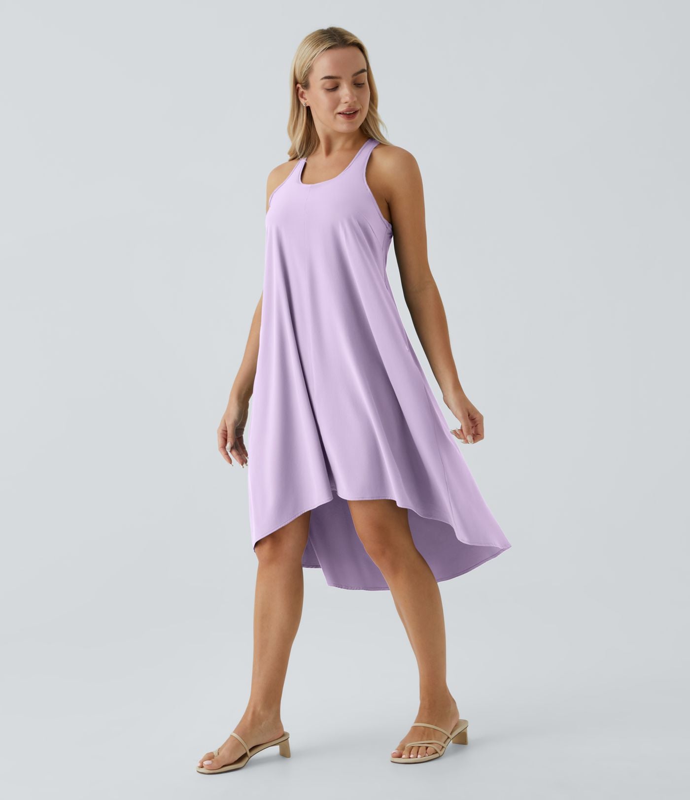 Robe décontractée mi-longue Breezeful™ dos nageur poche latérale fluide asymétrique séchage rapide A-C