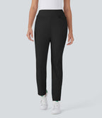 Pantalon de golf taille moyenne à séchage rapide avec multiples poches, fentes et coupe fuselée-Poche pour tee de golf-UPF40+