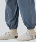 Jean décontracté Halara Flex™ taille mi-haute avec cordon de serrage et pochesns