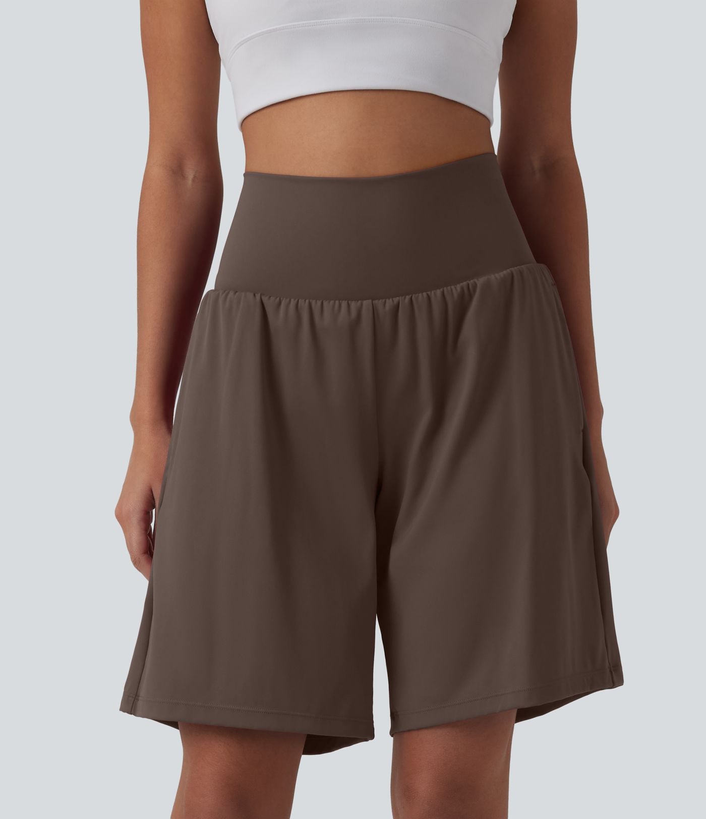 Short de yoga 2-en-1 SoftlyZero™ Airy taille très haute effet frais InstantCool 22,8 cm avec poches