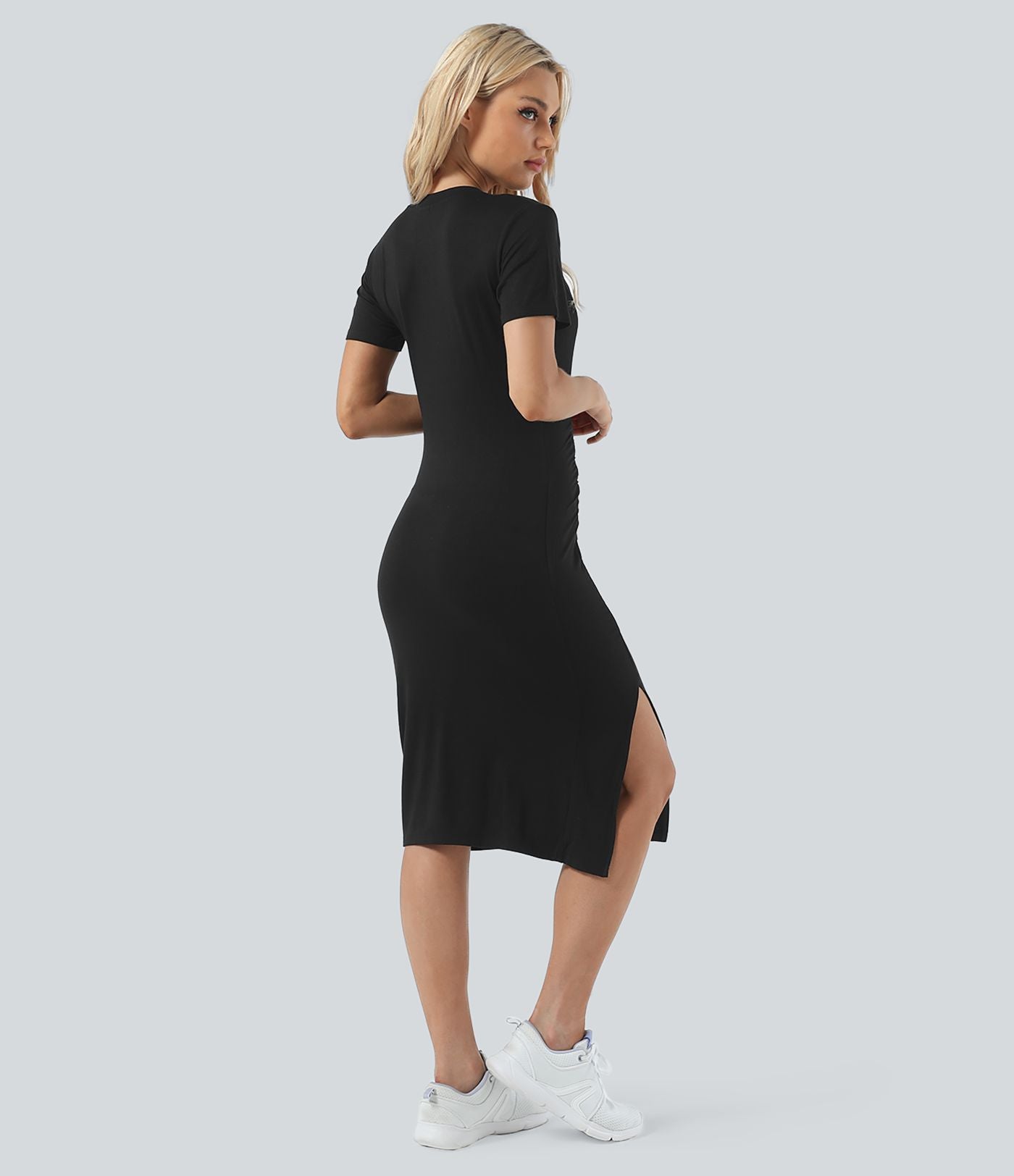 Robe Midi Chill Ruchée à Ourlet Fendu - Wonder