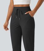 Pantalon de jogging de yoga Halara UltraSculpt™ taille haute, à cordon de serrage et fronces, avec poches