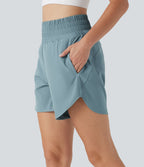 Short de course 2-en-1 Breezeful™ taille haute, poches multiples, ourlet arrondi, séchage rapide 12,5 cm - Longueur prolongée