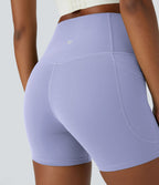 Short cycliste d'entraînement gainant taille haute UltraSculpt™ SoCinched à poches latérales 12,5 cm