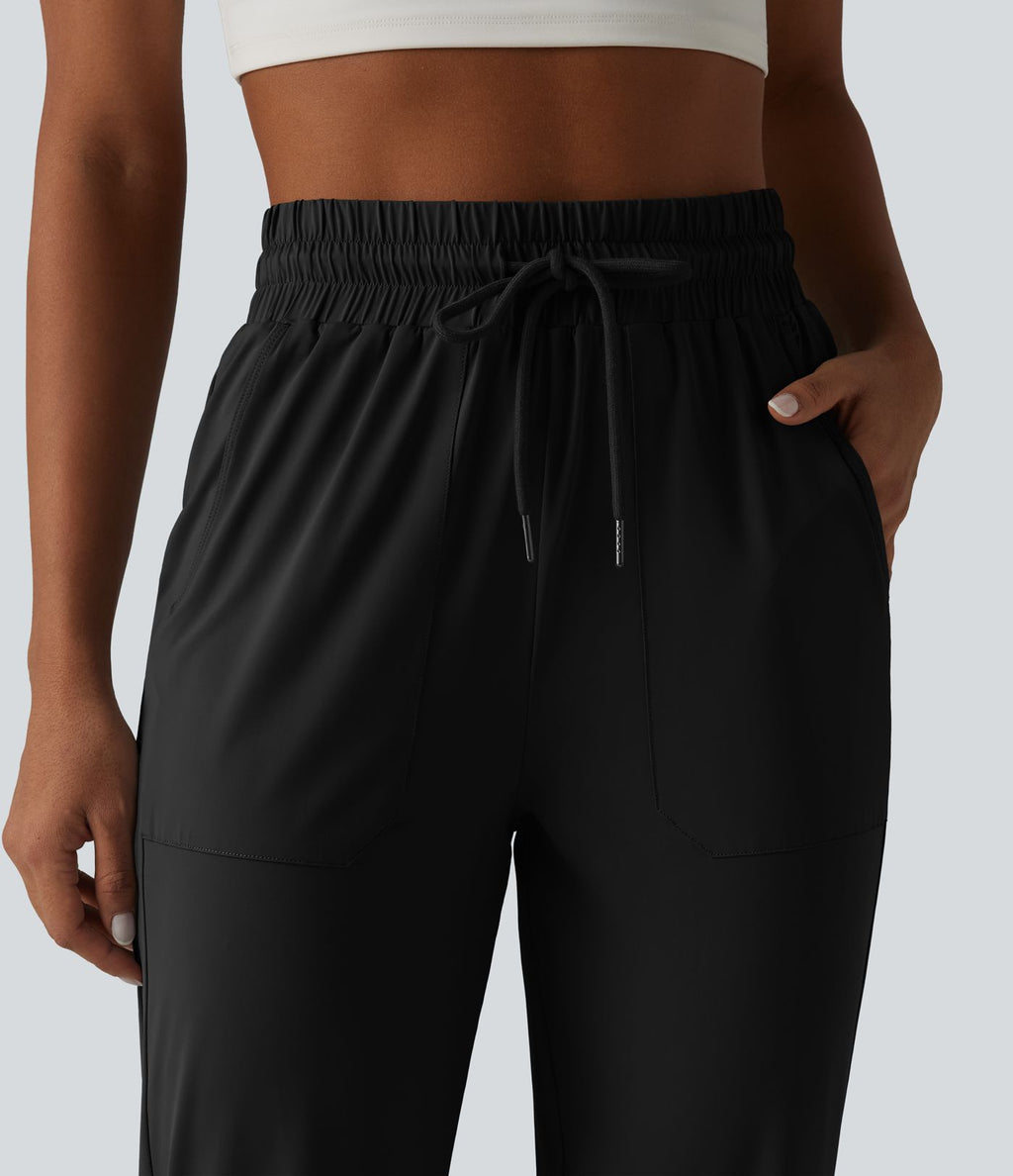 Jogging de sport taille haute cordon de serrage effet frais InstantCool UPF50+ avec poches