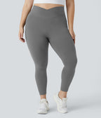 Softlyzero™ Legging Grande Taille Pleine Longueur Taille Haute Poches Latérales Croisée - UPF50+