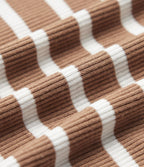 Robe longue décontractée à rayures, asymétrique, sans manches, en maille côtelée, avec poche
