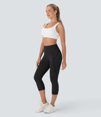 Legging capri yoga taille haute froncé sans couture OneForm Seamless Flow