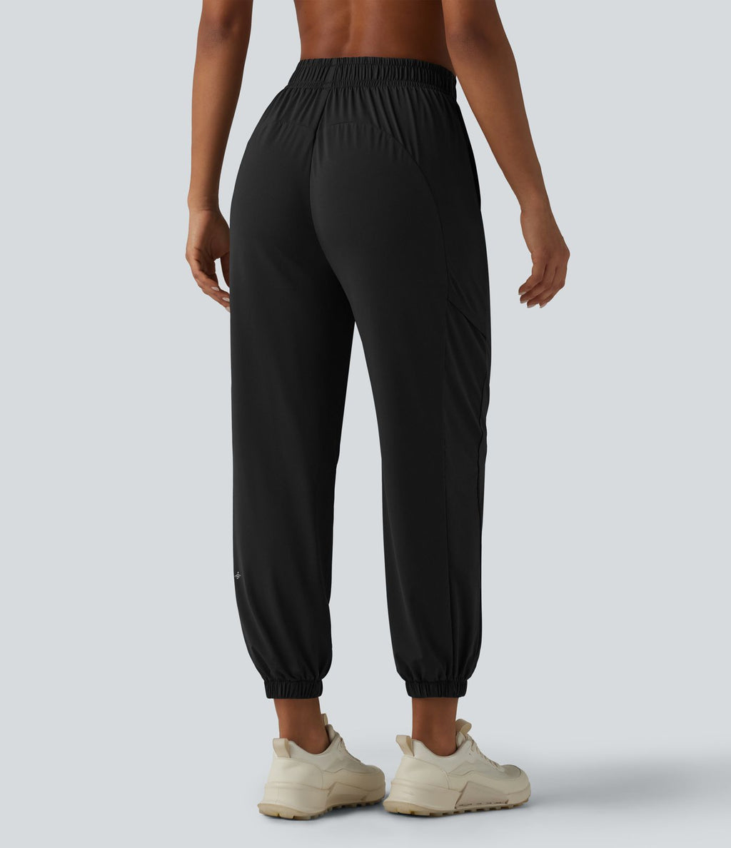 Jogging de sport taille haute en maille contrastée respirante avec poches - Protection solaire UPF50+