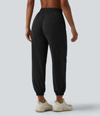 Jogging de sport taille haute en maille contrastée respirante avec poches - Protection solaire UPF50+
