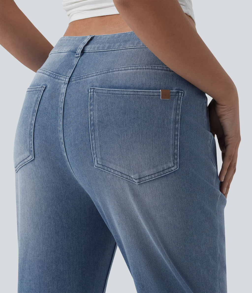 Jean évasé Halara Flex™ casual taille mi-haute avec poches