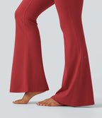 Halara UltraSculpt™ Legging évasé de yoga taille haute en V avec dentelle contrastée et poches