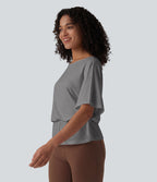 T-shirt de travail col bateau demi-manches