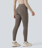 Legging de randonnée polaire 7/8 taille haute avec cordon de serrage et poches