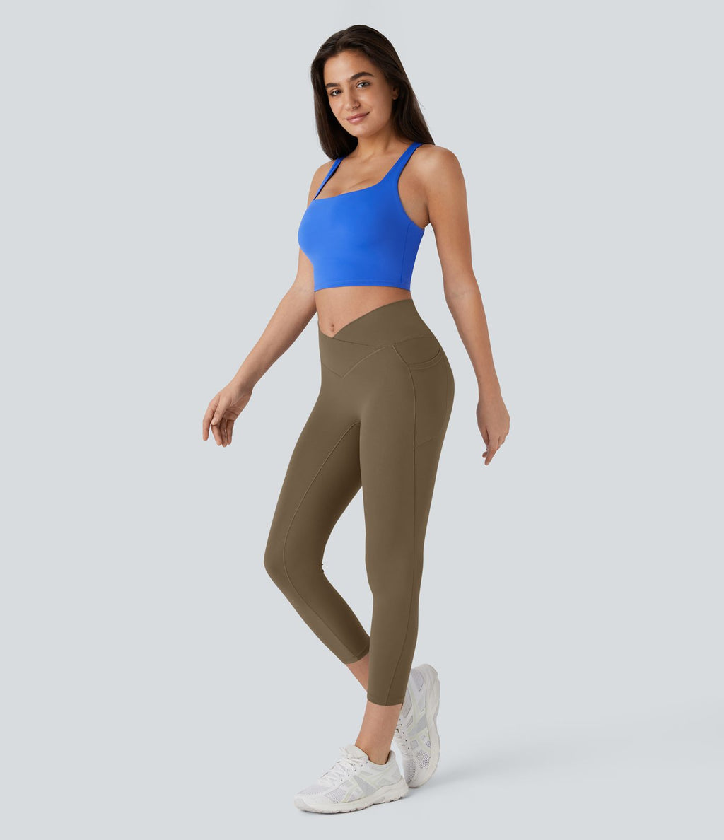 Softlyzero™ Legging Capri Unis Poches Croisées - UPF50+
