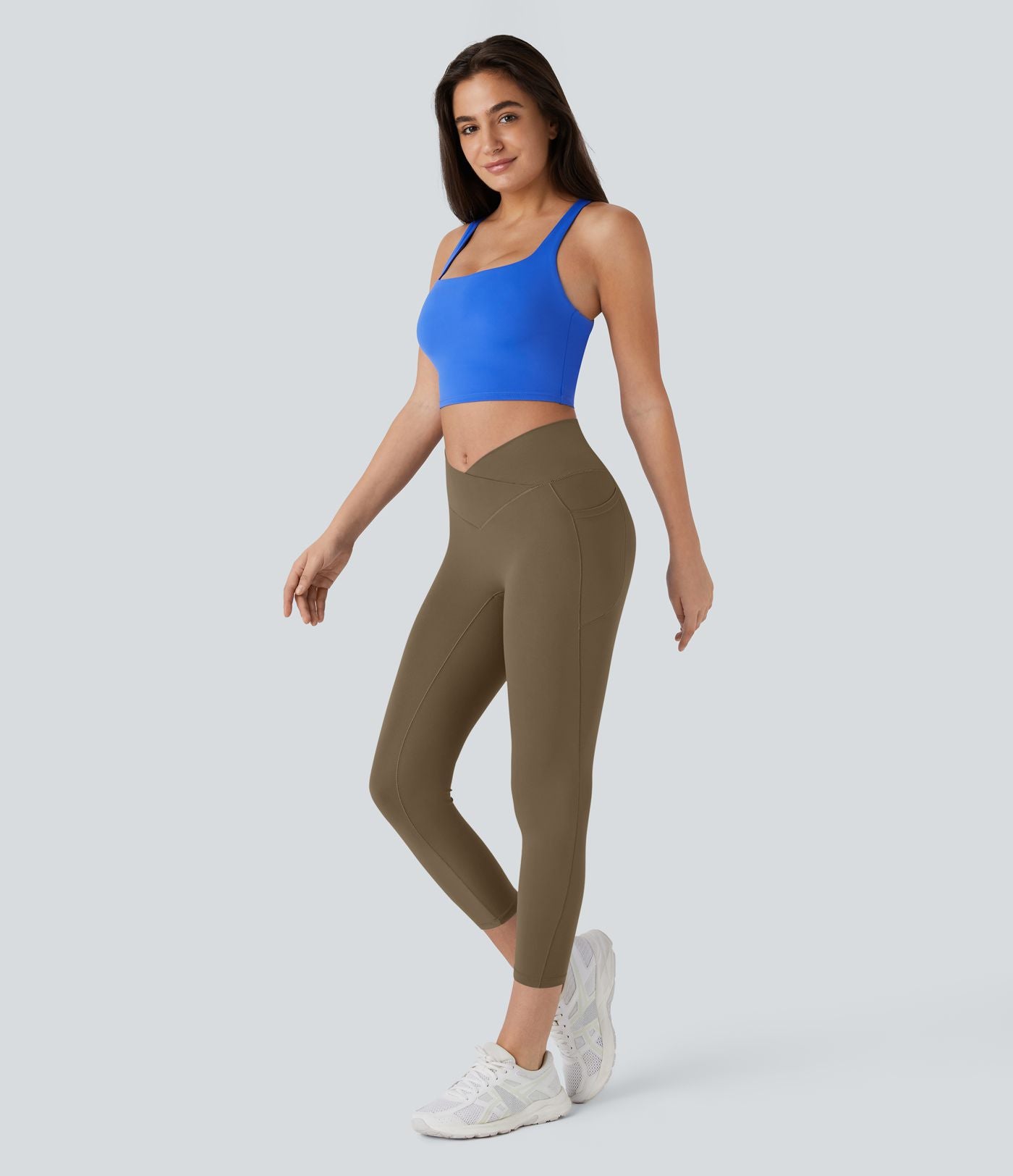 Softlyzero™ Legging Capri Unis Poches Croisées - UPF50+