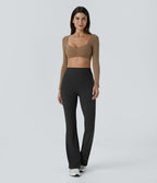 Pantalon 7/8 d'entraînement gainant galbant taille haute avec poches Halara UltraSculpt™