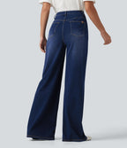 Jean bootcut Halara Flex™ taille haute croisée avec poches