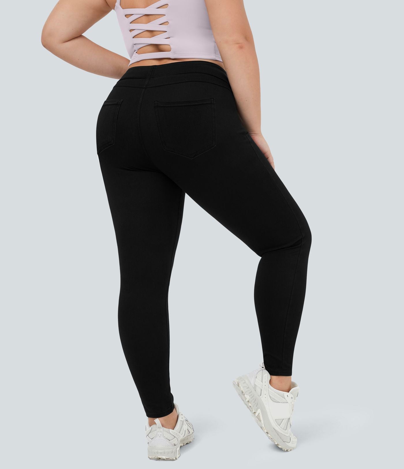 Halara Flex™ Jegging Casual Taille Haute Tricot Extensible Poche Latérale Arrière Grande Taille