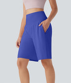 Bermuda SoftlyZero™ Airy de yoga taille haute avec poches multiples et effet frais InstantCool