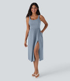 Robe décontractée mi-longue SoftlyZero™ Airy avec coques et effet frais InstantCool avec poches, bonnets E-G