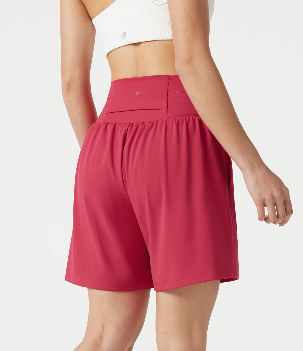Short de yoga SoftlyZero™ Airy taille ultra-haute cordon 2-en-1 effet frais InstantCool 17,5 cm avec poches