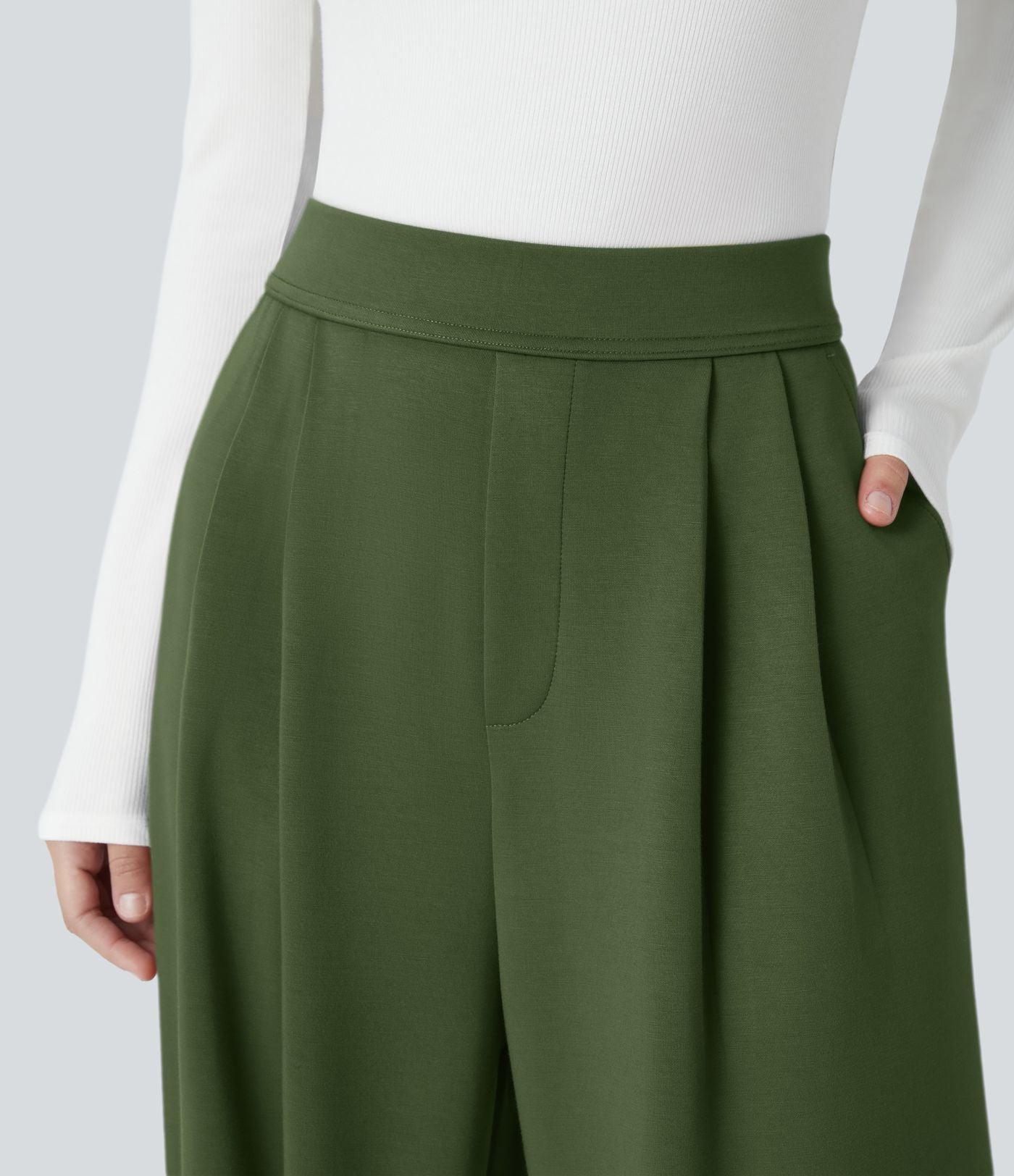 Pantalon de travail Halara Flex™ ample taille haute avec poches