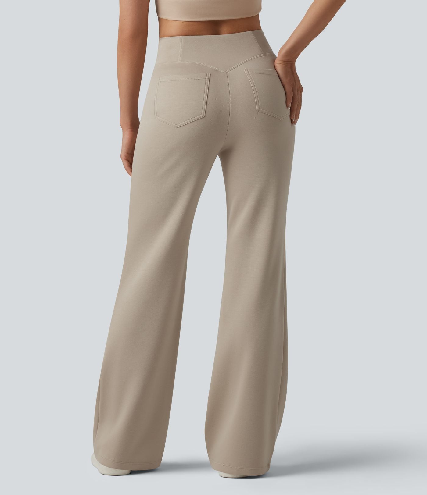 Pantalon évasé SpacerTek™ taille haute croisée avec poches