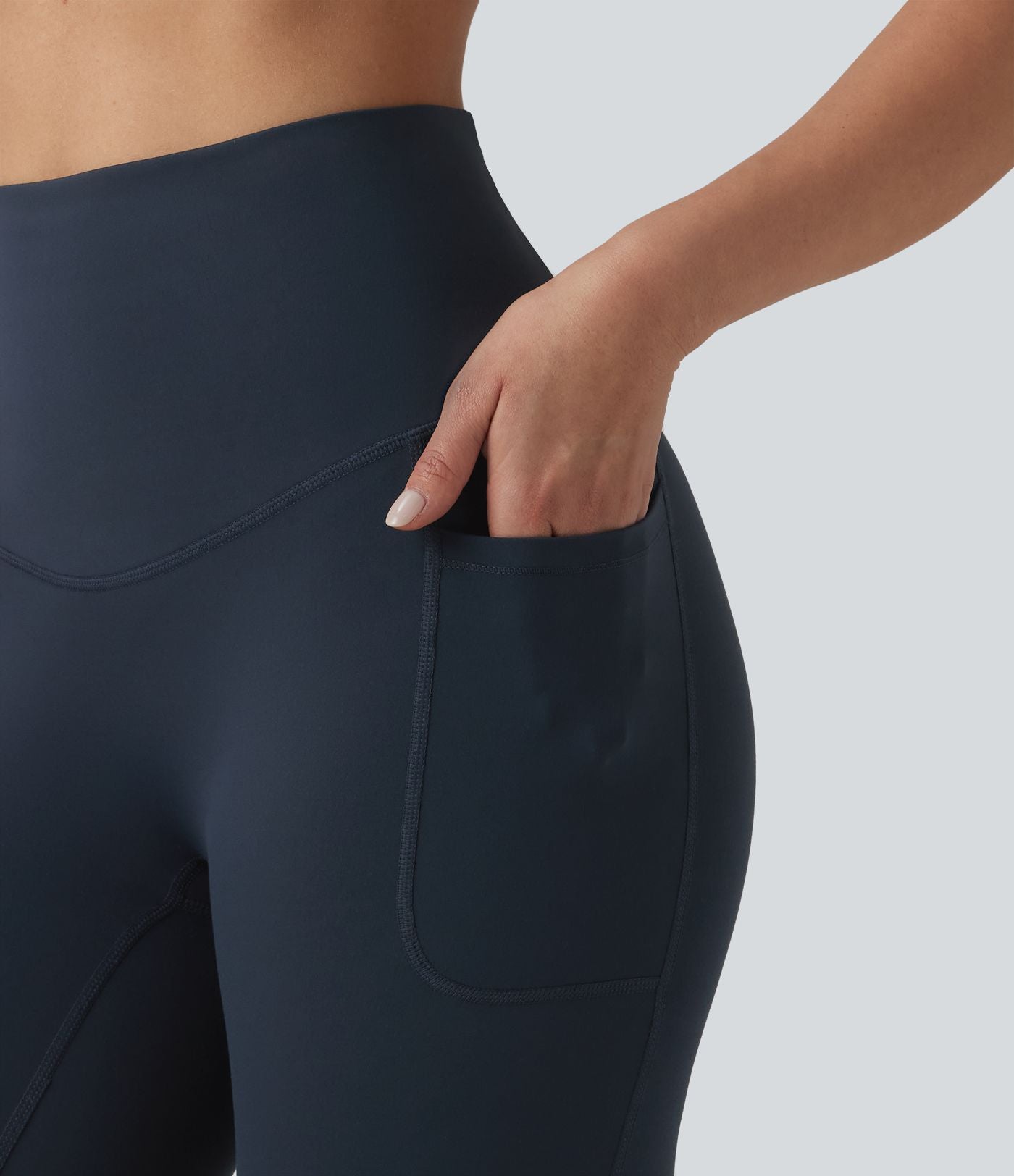 Legging de course capri Halara Ultrasculpt™ taille haute gainant dos croisé avec poches
