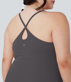 Robe de sport grande taille dos nu Softlyzero™ Plush - longueur rallongée - Easy Peasy Edition