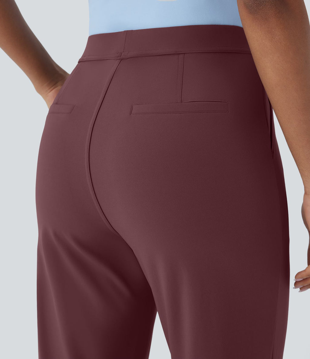 Pantalon de travail fuselé longueur cheville taille haute Halara Flex™ DayStretch avec poches