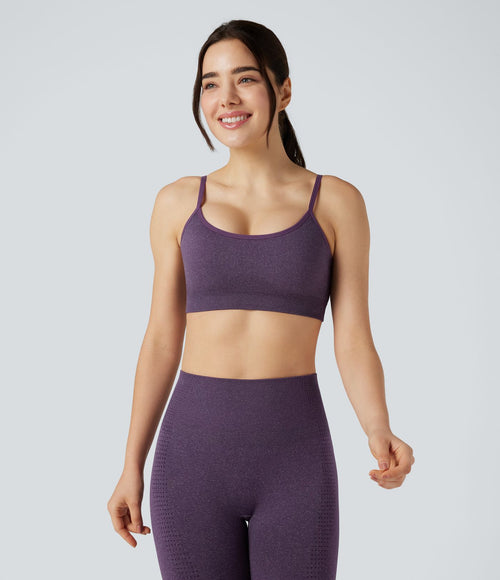 Brassière de sport yoga maintien léger col U sans couture OneForm Seamless Flow