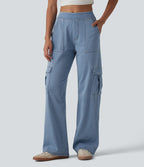 Halara Flex™ Taille Mi-Haute Multiples Poches Jambe Droite Jean Cargo Décontracté Extensible