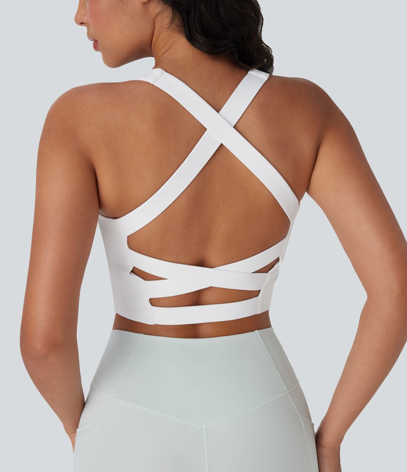 Débardeur yoga court SoftlyZero™ Airy col carré effet frais InstantCool, bonnets E-G