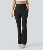 Pantalon de yoga à coupe bootcut gainant galbant taille haute avec effet scrunch et poches Halara UltraSculpt™