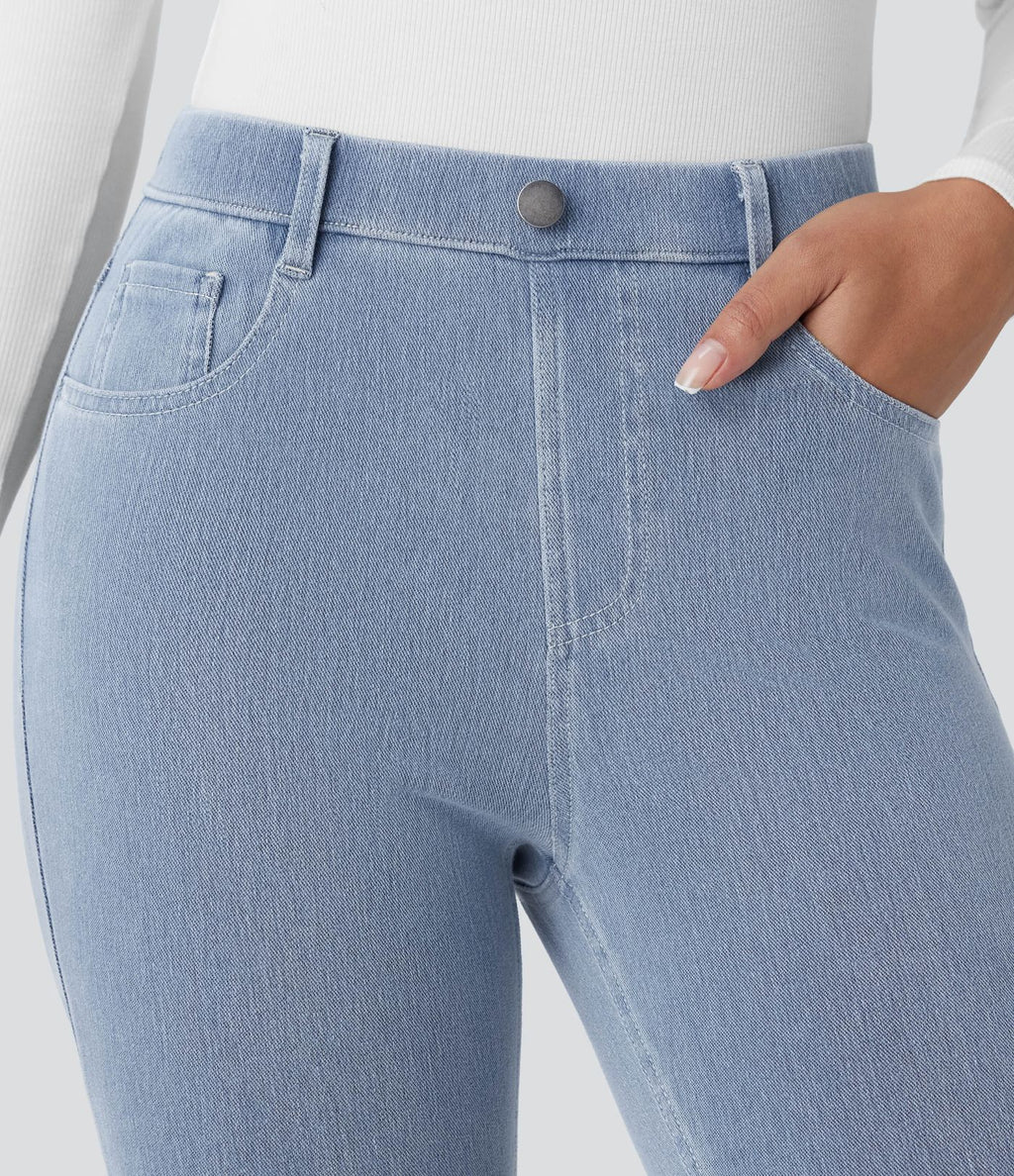 Leggings 7/8 de travail en denim taille haute avec poches Halara Flex™