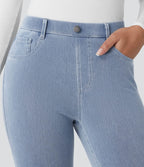 Leggings 7/8 de travail en denim taille haute avec poches Halara Flex™