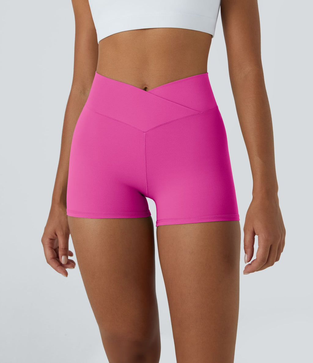 Softlyzero™ Short 7,5cm Biker Taille Haute Croisé Uni