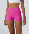 Softlyzero™ Short 7,5cm Biker Taille Haute Croisé Uni