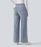 Halara Flex™ Jean large décontracté taille haute gainant avec poches