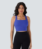 Débardeur yoga court SoftlyZero™ Airy col carré effet frais InstantCool, bonnets E-G