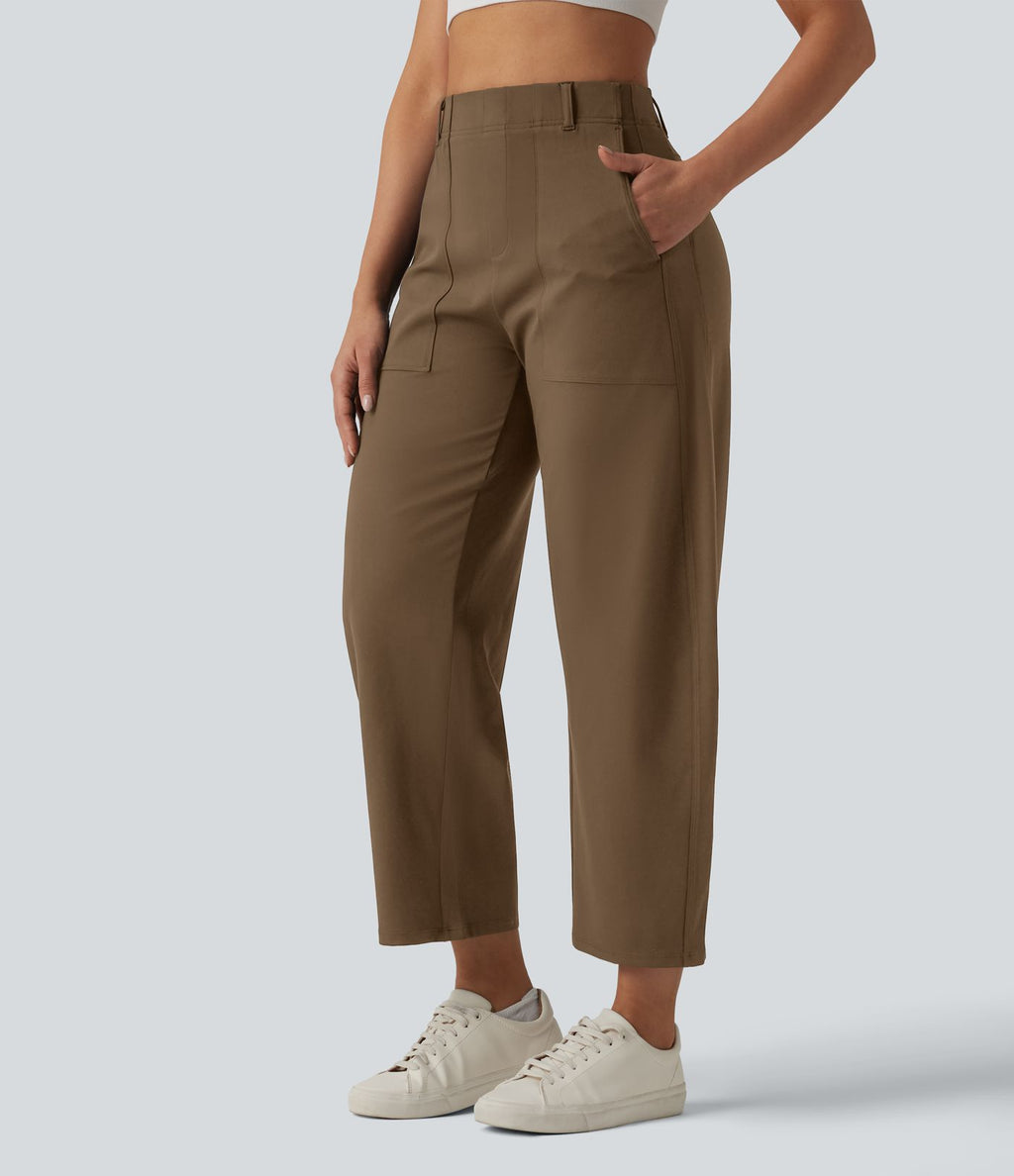 Pantalon barrel DayStretch taille haute avec poches