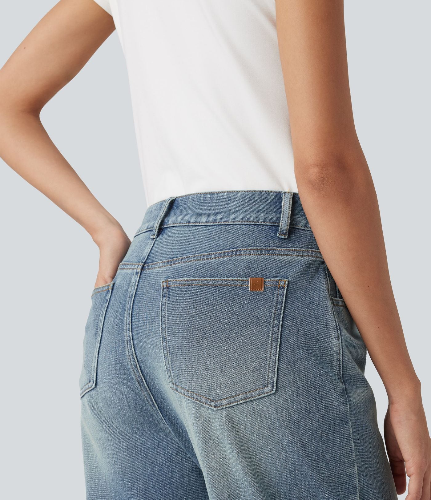 Jean coupe barrel Halara Flex™ taille haute avec poches
