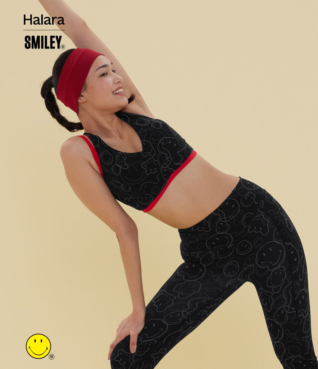 Brassière de sport training Halara X Smiley® Halara UltraSculpt™ maintien moyen col V dos nageur