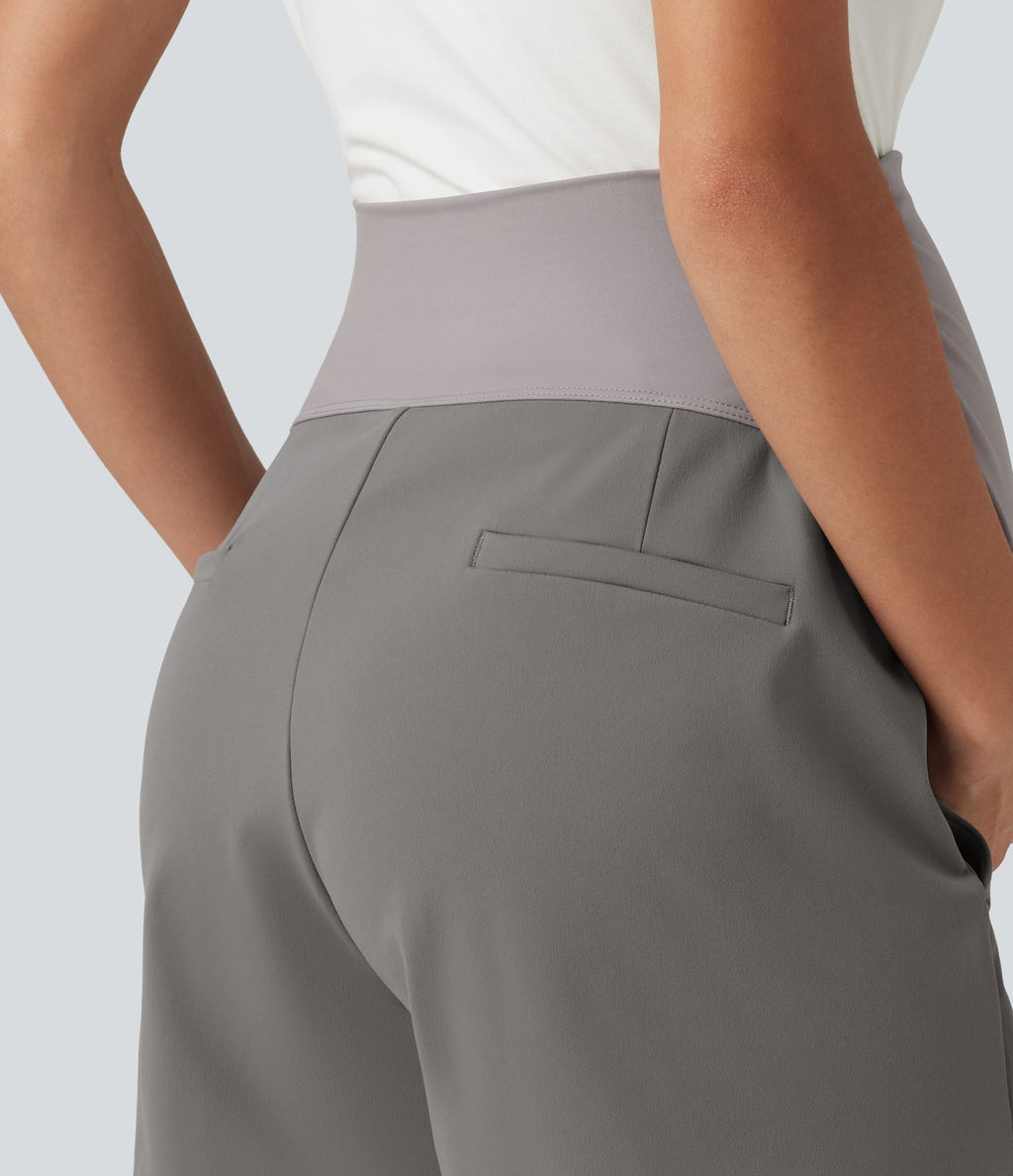 Short habillé de grossesse DayStretch 10 cm taille très haute coupe ample avec fronces et poches