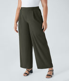 Pantalon de travail grande taille coupe droite taille haute Halara Flex™ DayStretch avec poches