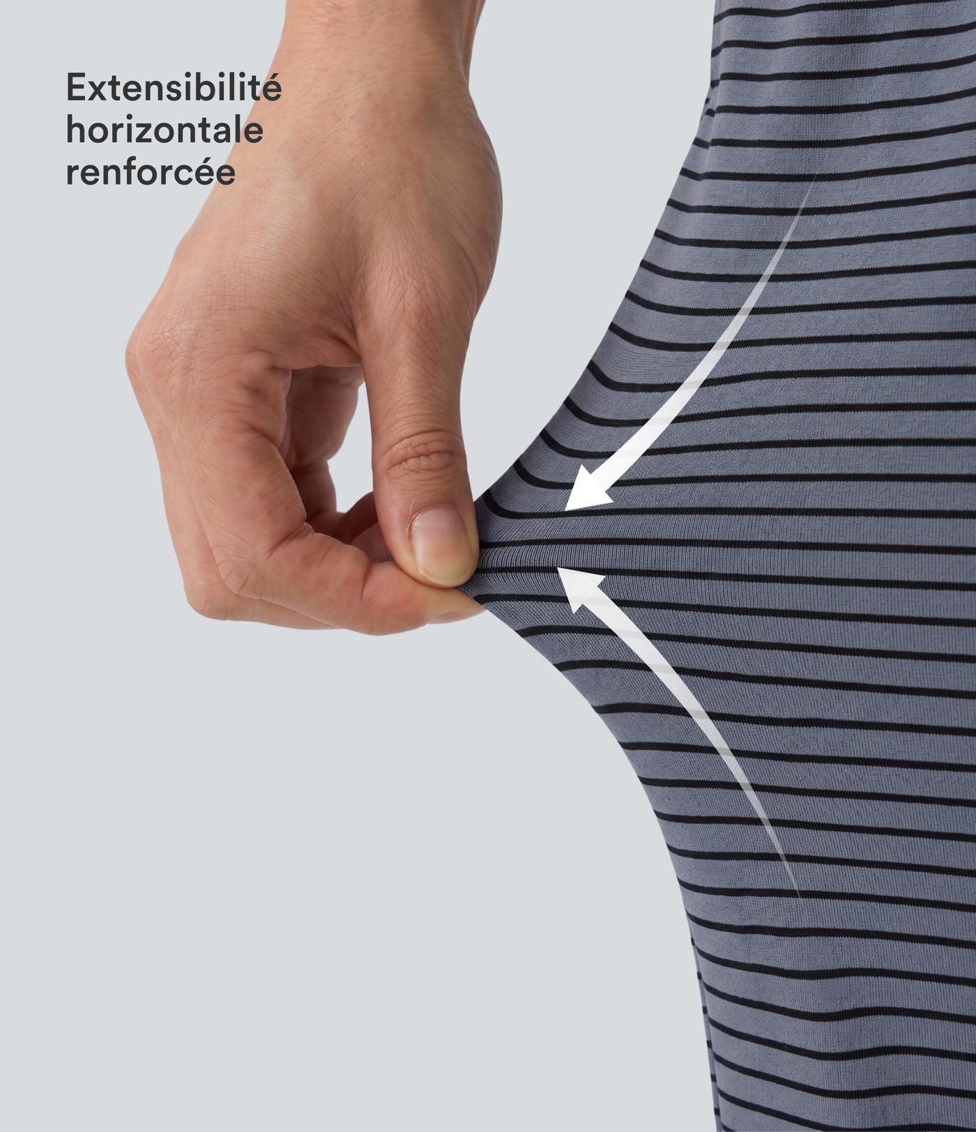 Pantalon large décontracté à rayures et taille haute avec cordon de serrage et poches