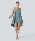 Robe décontractée mini Breezeful™ dos nageur fluide asymétrique séchage rapide avec poche E-G